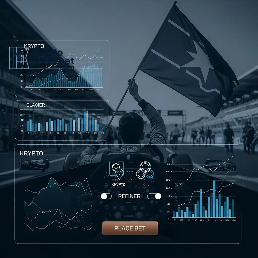 Symbolbild für die Weltmeisterschaft 2026, das einen siegreichen Sportler mit einer Flagge zeigt, kombiniert mit digitalen Overlays für Wettquoten und Finanzdaten.